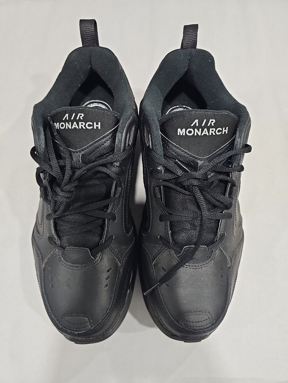 Nike Air Monarch Black Athletic Running Shoe Men’s Size 12 Wide